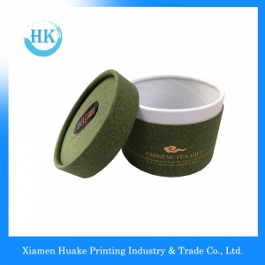 Grün gedruckte Goldprägung Tee Verpackung Graupapier Kernrohr mit Flip-Cap 