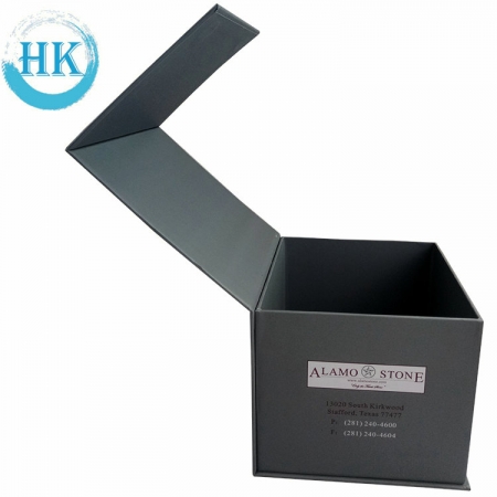 Graue Luxus Cardcover Display Box mit magnetischer Schnalle 
