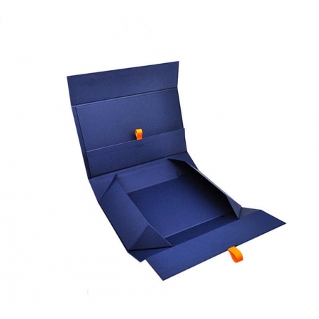 Customized Luxury Folding Gift Box with Ribbon Closure 