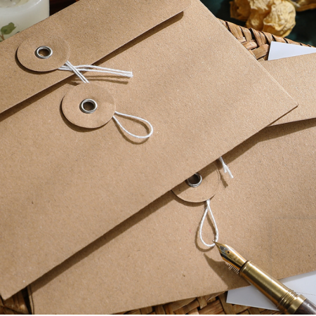 Retro File bag Style With Kraft Envelope Storage File Folder 