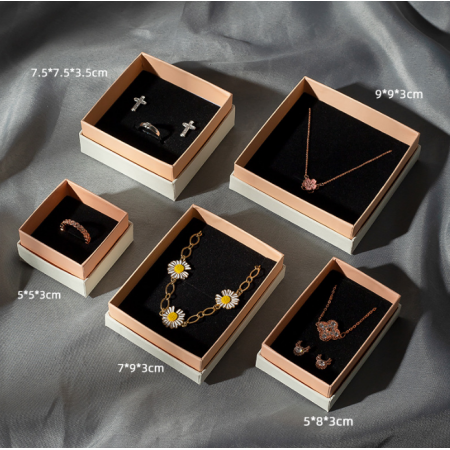 Wholesale Custom Mini Jewelry Storage Ring Necklace Earring Packaging Paper Box 