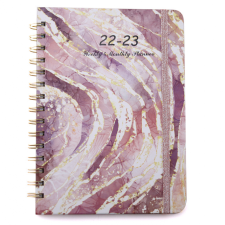 Spiral Notebooks Customizable 2023 Diary Day Weekly Planner Divider Elastic 