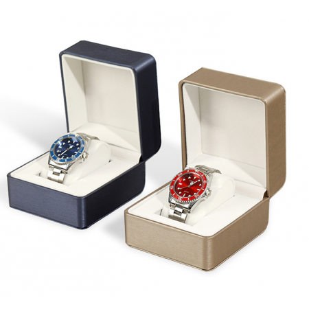 PU Leather Watch Box Luxury Custom Logo Printed Jewelry Ring Boxes 